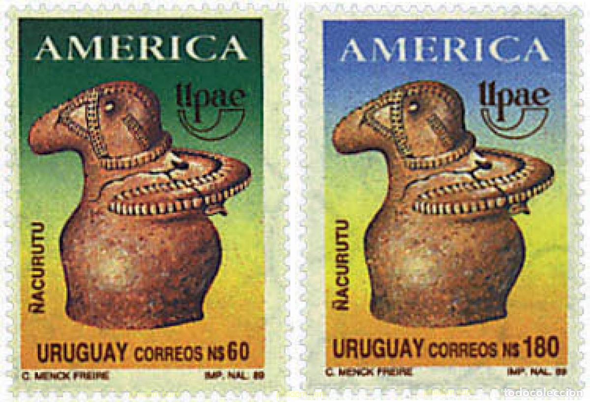 Sellos: 30834 MNH URUGUAY 1989 AMERICA-UPAEP 1989 - PUEBLOS PRECOLOMBIANOS, USOS Y COSTUMBRES