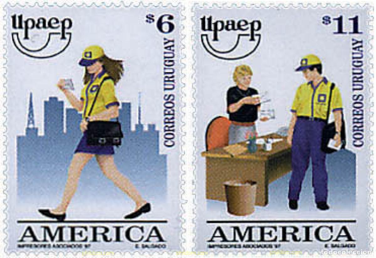 Sellos: 50144 MNH URUGUAY 1997 AMERICA-UPAEP 1997 - EL CARTERO
