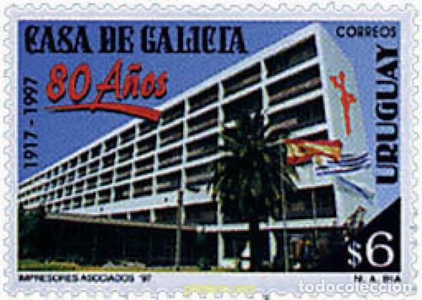 Sellos: 59595 MNH URUGUAY 1997 80 A&Ntilde;OS DE LA CASA DE GALICIA