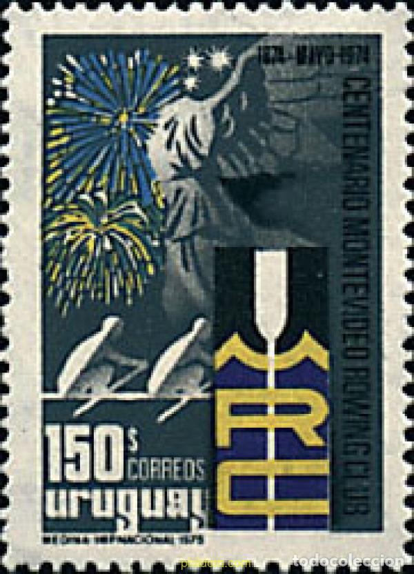 Sellos: 89419 MNH URUGUAY 1975 CENTENARIO DEL CLUB DE REMO DE MONTEVIDEO.