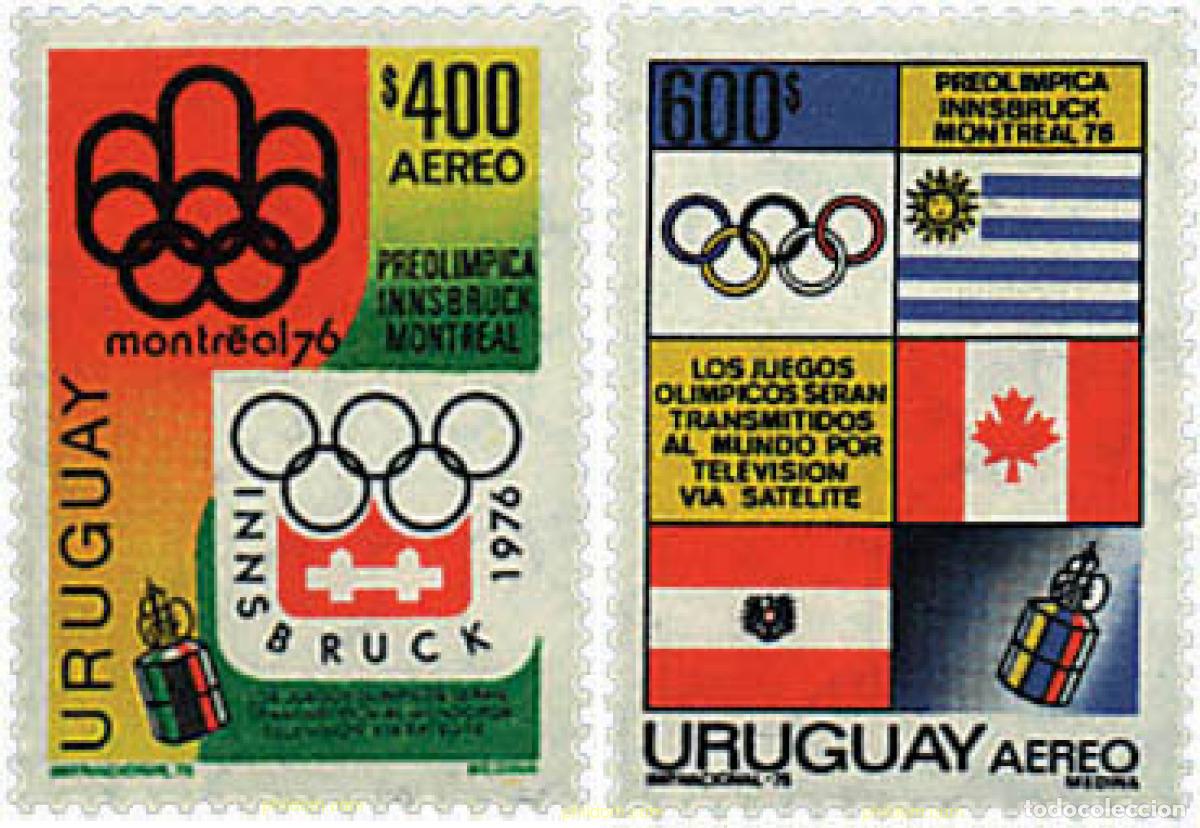 Sellos: 71934 MNH URUGUAY 1975 21 JUEGOS OLIMPICOS VERANO MONTREAL 1976. - 12 JUEGOS OLIMPICOS INVIERNO INN