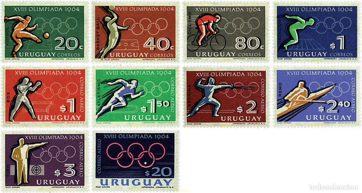 Briefmarken: 54901 MNH URUGUAY 1965 18 JUEGOS OLIMPICOS VERANO TOKIO 1964