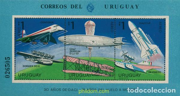 Sellos: 54466 MNH URUGUAY 1978 PIONEROS DE LA AVIACION