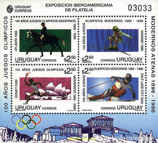 Sellos: 71953 MNH URUGUAY 1996 CENTENARIO DE LOS JUEGOS OLIMPICOS