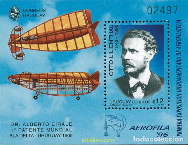 Sellos: 69958 MNH URUGUAY 1996 AEROFILA 96. EXPOSICION IBEROAMERICANA DE AEROFILATELIA
