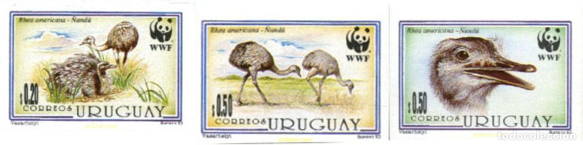 Sellos: 1373 MNH URUGUAY 1993 FAUNA PROTEGIDA. NANDU