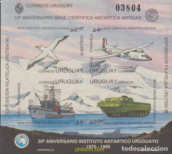 Sellos: 19320 MNH URUGUAY 1995 ANIVERSARIO DE LA BASE CIENTIFICA ANTARTICA &rdquo;ARTIGAS&rdquo;