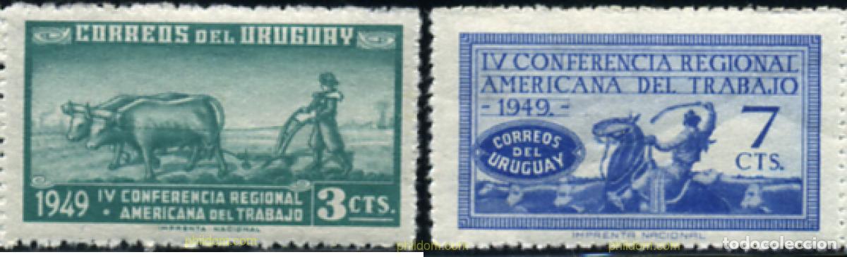 Stamps: 28830 MNH URUGUAY 1949 CUARTA CONFERRENCIA REGIONAL AMERICANA DEL TRABAJO