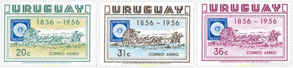 Sellos: 688755 HINGED URUGUAY 1956 CENTENARIO DEL PRIMER SELLO DE URUGUAY