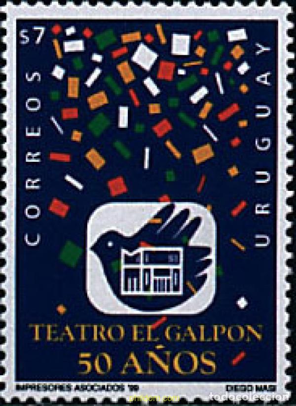 Sellos: 67828 MNH URUGUAY 1999 50 ANIVERSARIO DEL TEATRO EL GALPON