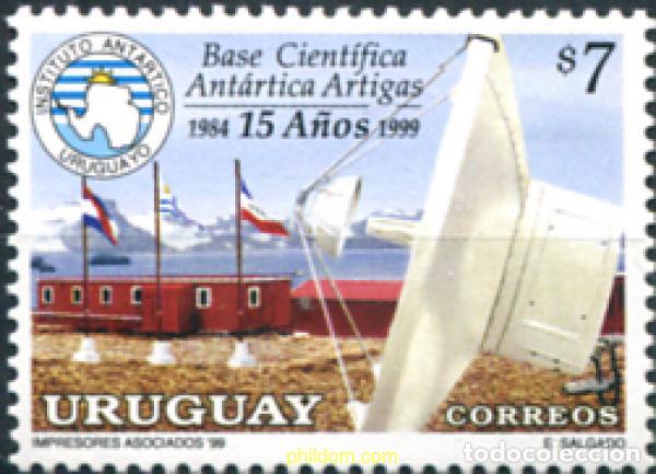 Sellos: 67831 MNH URUGUAY 1999 15 ANIVERSARIO DE LA BASE CIENTIFICA ANTARTICA ARTIGAS