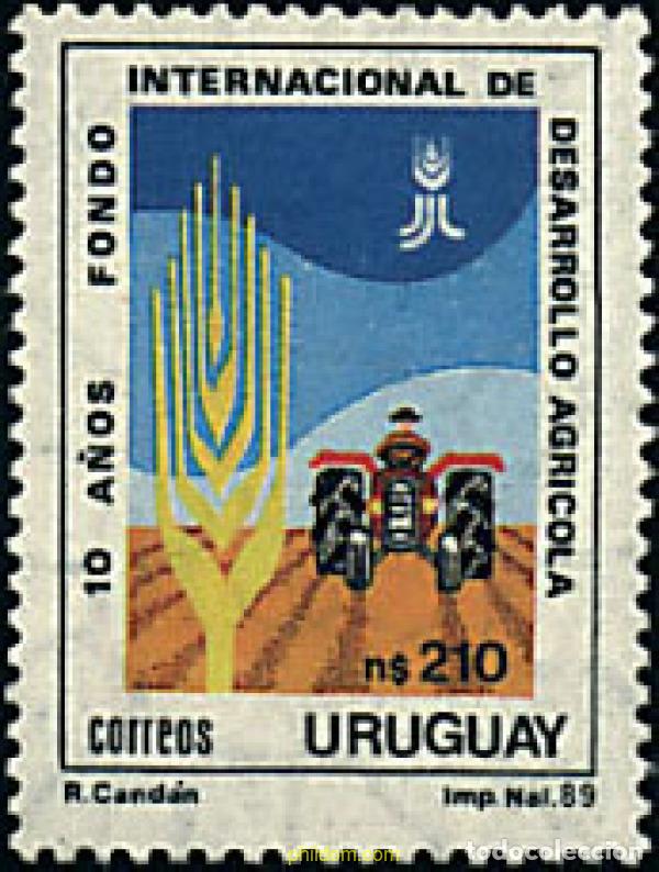 Sellos: 42688 MNH URUGUAY 1990 10 ANIVERSARIO DE LA FIDA (FONDO DE INVERSION PARA EL DESARROLLO AGRICOLA)