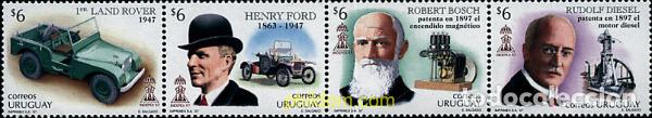 Sellos: 6579 MNH URUGUAY 1997 ANIVERSARIOS AUTOMOVILISTICOS