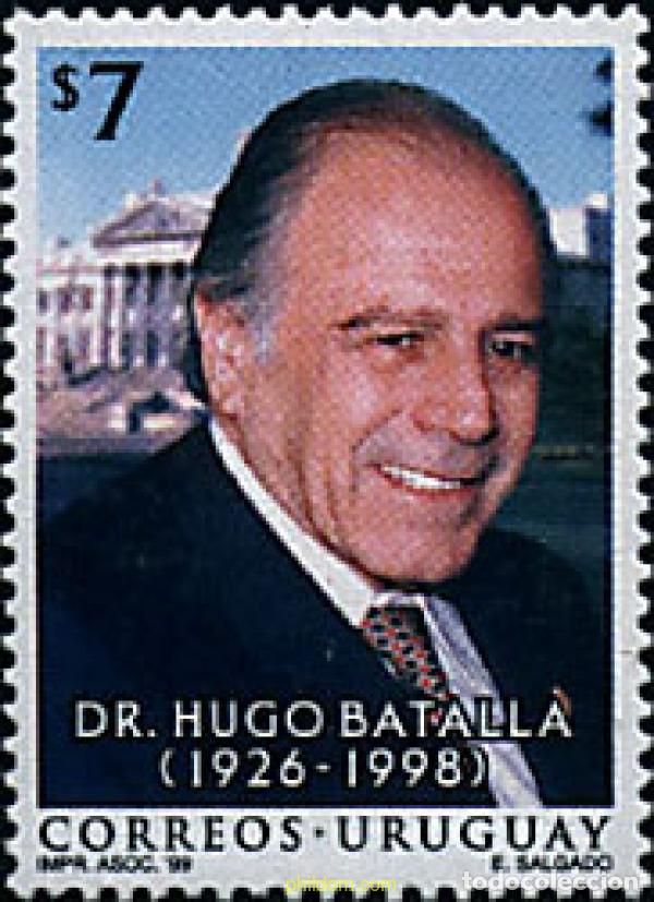 Sellos: 71555 MNH URUGUAY 1999 HOMENAJE AL DR HUGO BATALLA