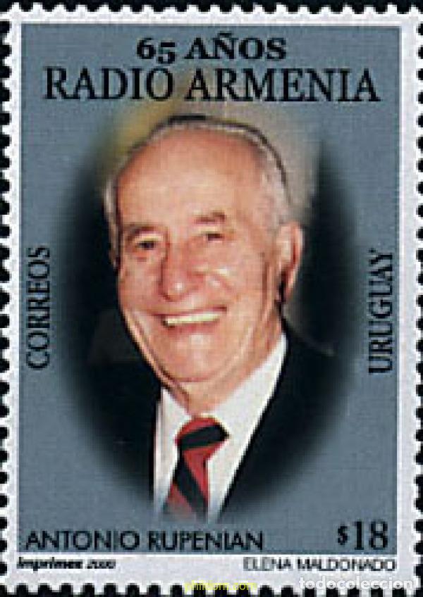 Sellos: 71562 MNH URUGUAY 2000 65 ANIVERSARIO DE RADIO ARMENIA