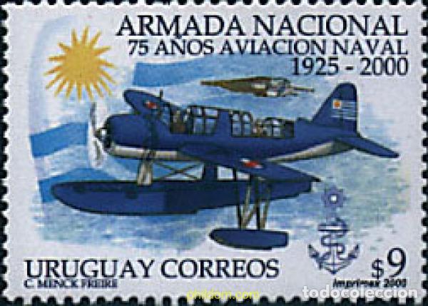 Sellos: 71568 MNH URUGUAY 2000 75 ANIVERSARIO DE LA AVIACION NAVAL