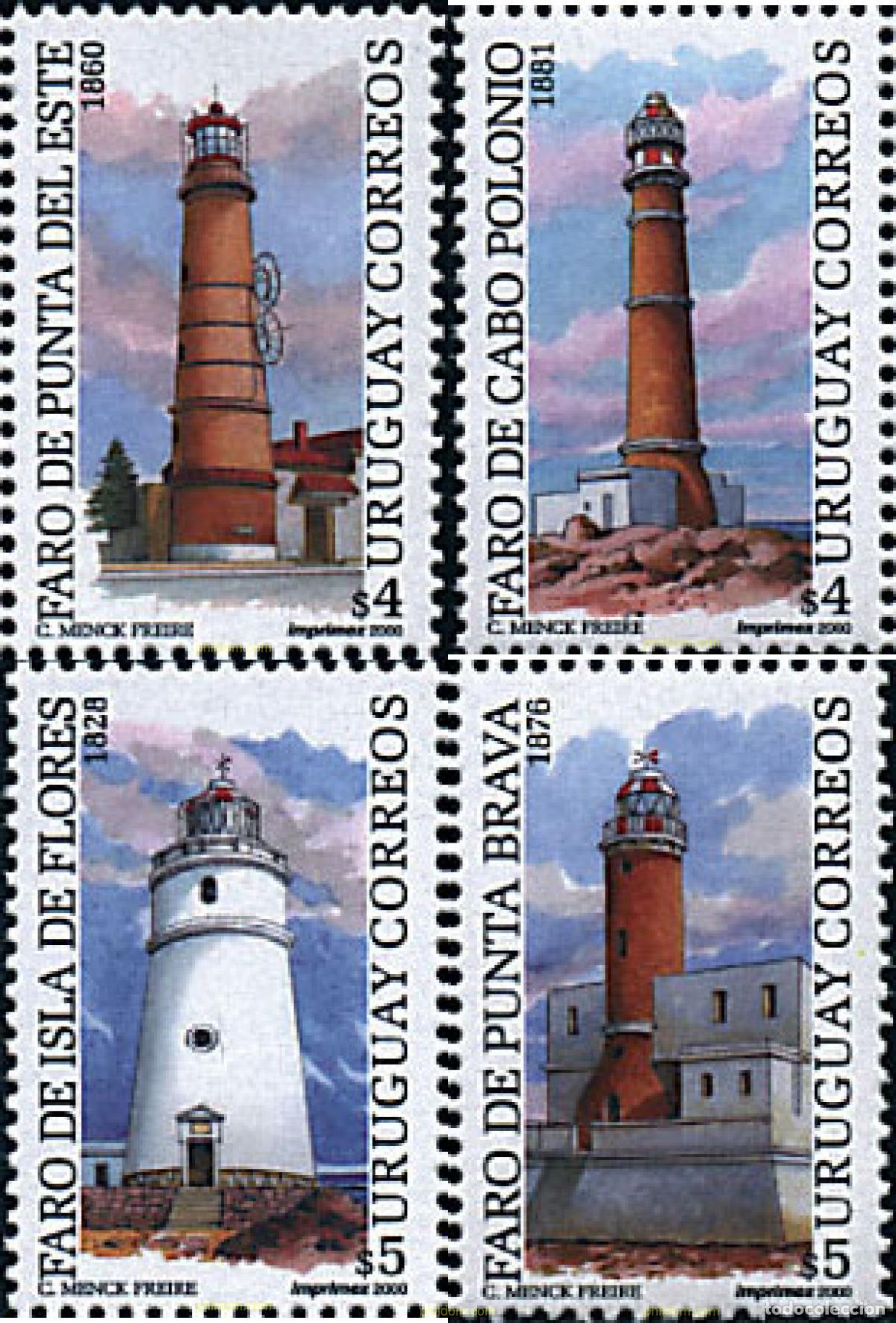 Selos: 89454 MNH URUGUAY 2000 FAROS