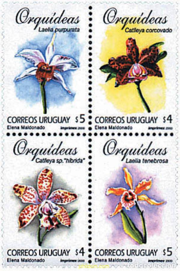 Selos: 5135 MNH URUGUAY 2000 ORQUIDEAS