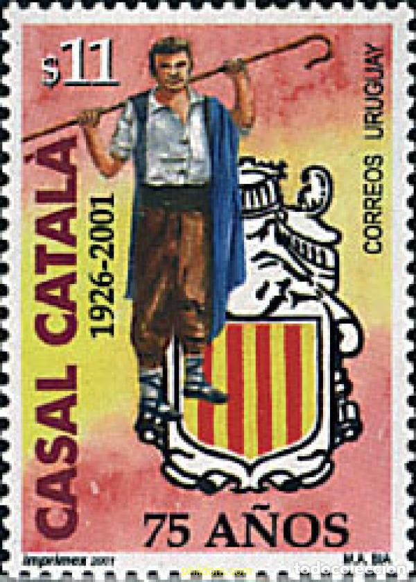 Sellos: 130329 MNH URUGUAY 2001 75 ANIVERSARIO DEL CASAL CATALA