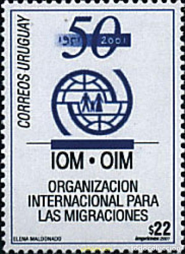 Sellos: 130325 MNH URUGUAY 2001 50 ANIVERSARIO DE LA ORGANIZACION INTERNACIONAL PARA LAS MIGRACIONES