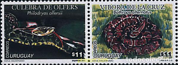 Timbres: 4627 MNH URUGUAY 2001 SERPIENTES