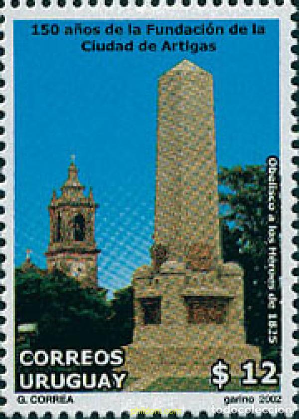 Selos: 101870 MNH URUGUAY 2002 150 ANIVERSARIO DE LA CIUDAD DE ARTIGAS