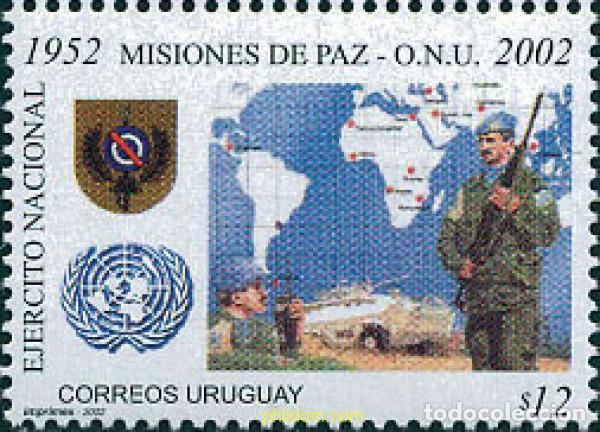 Stamps: 114572 MNH URUGUAY 2002 50 A&Ntilde;OS DE MISIONES DE PAZ DE LA ONU