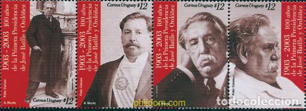 Sellos: 126229 MNH URUGUAY 2003 CENTENARIO DE LA PRIMERA PRESIDENCIA DE JOSE BATLLE Y ORDO&Ntilde;EZ