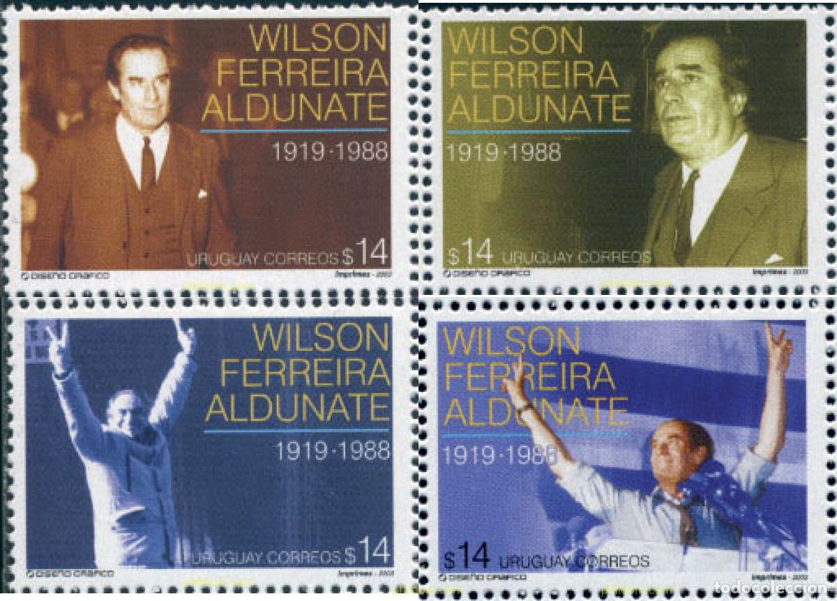 Sellos: 132323 MNH URUGUAY 2003 HOMENAJE A WILSON FERREIRA ALDUNATE