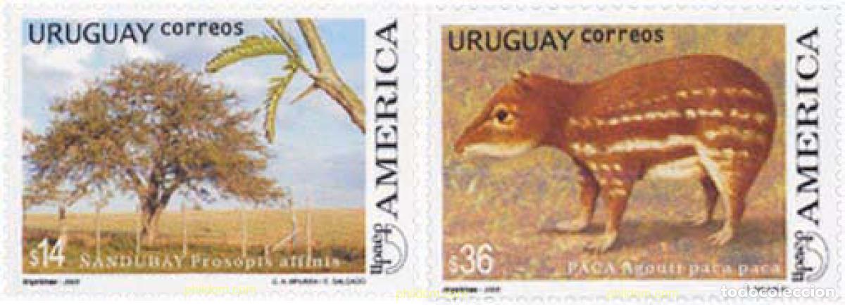 Sellos: 136782 MNH URUGUAY 2003 AMERICA-UPAEP 2003 - FLORA Y FAUNA AUTOCTONA