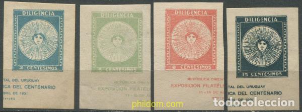 Sellos: 139136 MNH URUGUAY 1931 EXPOSICION FILATELICA DEL CENTENARIO EN MONTEVIDEO