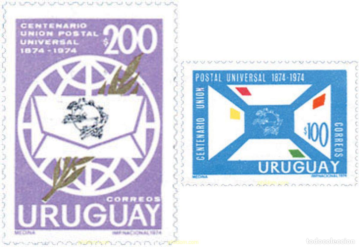 Sellos: 139137 MNH URUGUAY 1974 CENTENARIO DE LA UNION POSTAL UNIVERSAL