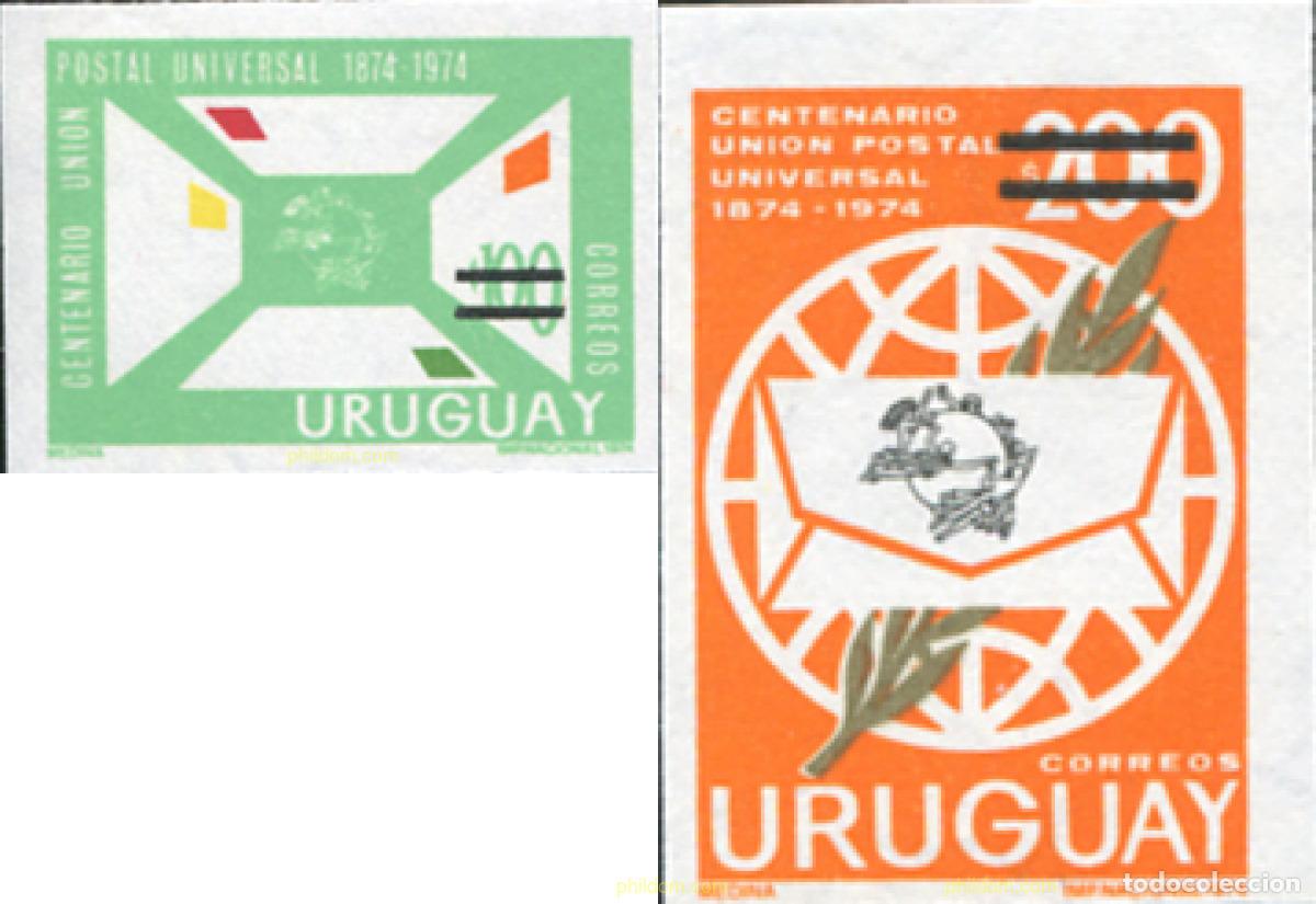 Sellos: 625810 MNH URUGUAY 1974 CENTENARIO DE LA UNION POSTAL UNIVERSAL