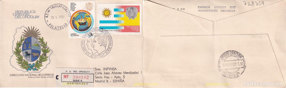 Sellos: 728759 USED URUGUAY 1983 VISITA DE LOS REYES DE ESPA&Ntilde;A