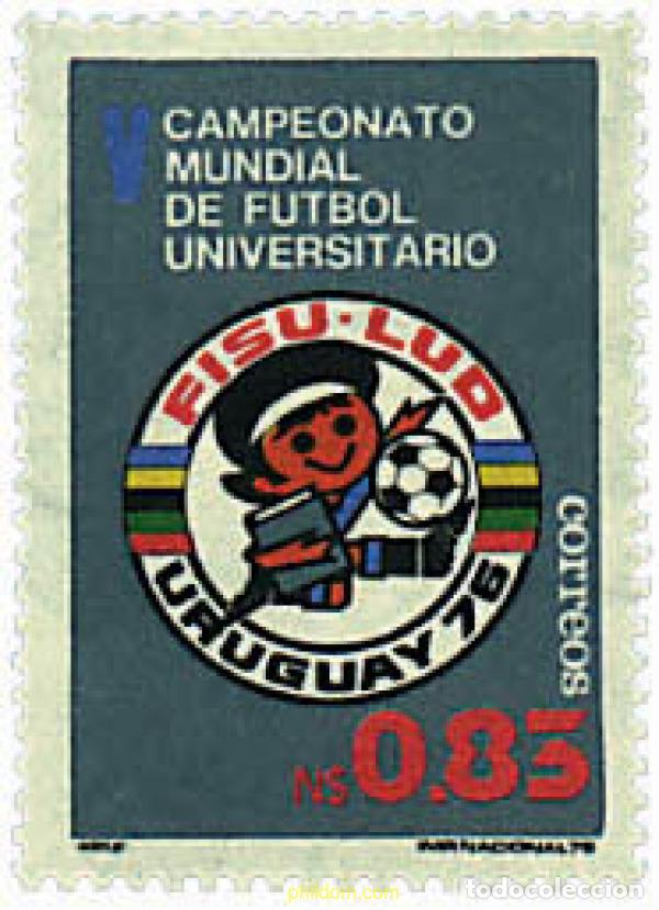 Sellos: 89426 MNH URUGUAY 1976 5 CAMPEONATO DEL MUNDO DE FUTBOL UNIVERSITARIO