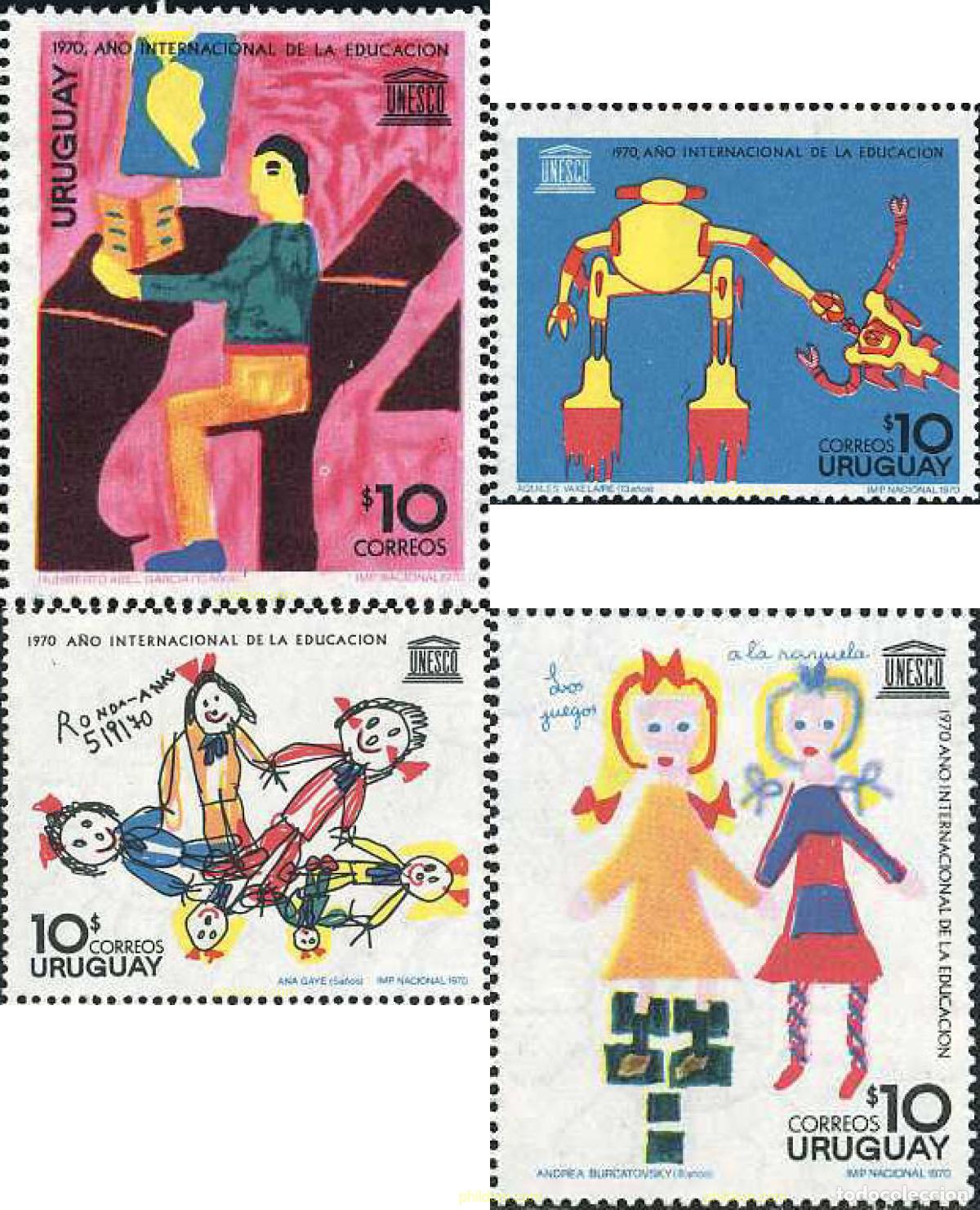 Sellos: 234982 MNH URUGUAY 1970 A&Ntilde;O INTERNACIONAL DE LA EDUCACION