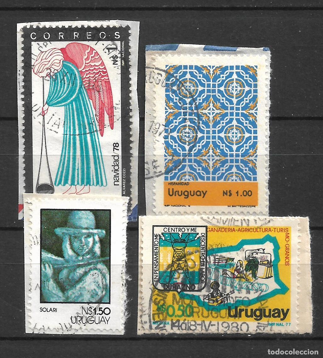 Sellos: uruguay lote 4 sellos usados - 1/10