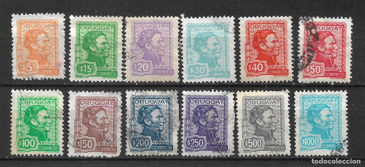 Sellos: uruguay 1972-74 general Jose Artigas sellos usados- 19/30