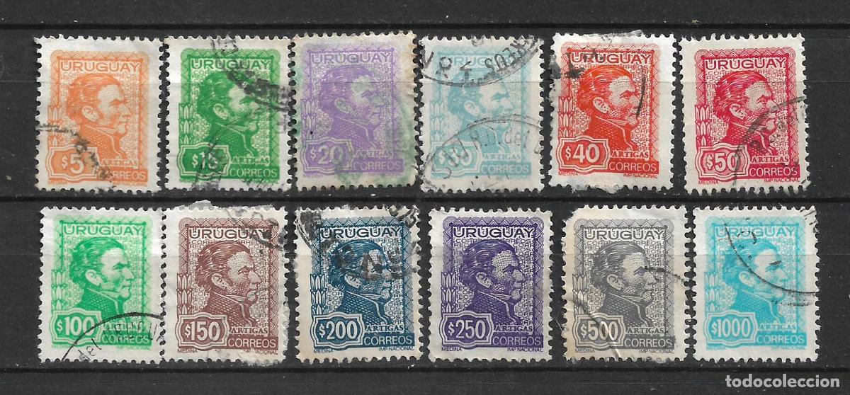Sellos: uruguay 1972-74 general Jose Artigas sellos usados- 19/30
