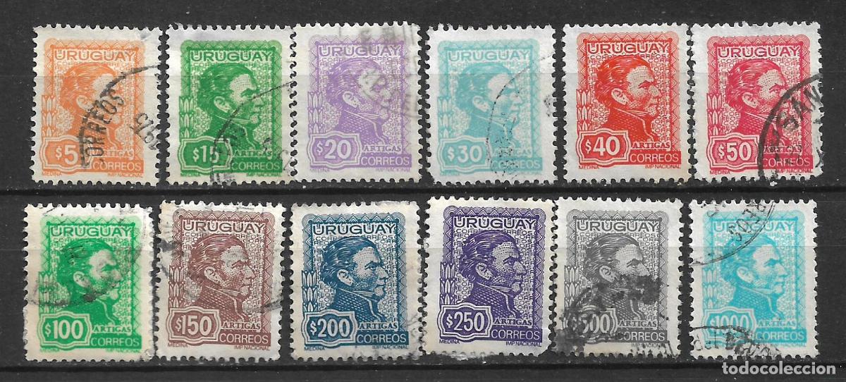 Sellos: uruguay 1972-74 general Jose Artigas sellos usados- 19/30