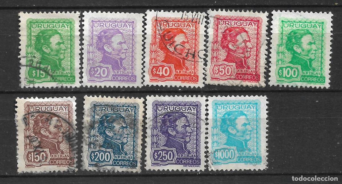 Sellos: uruguay 1972-74 general Jose Artigas sellos usados- 19/30