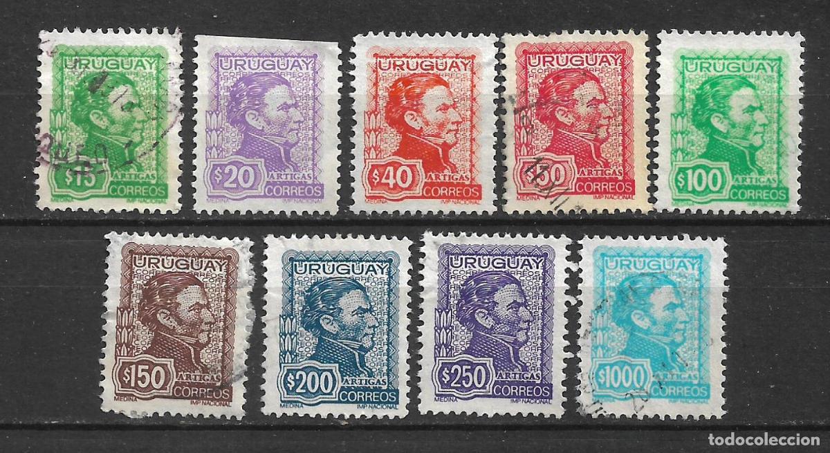 Sellos: uruguay 1972-74 general Jose Artigas sellos usados- 19/31