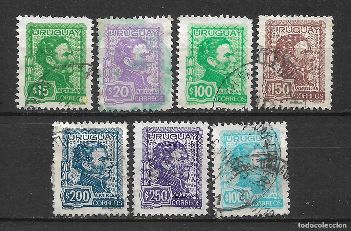 Sellos: uruguay 1972-74 general Jose Artigas sellos usados- 19/31