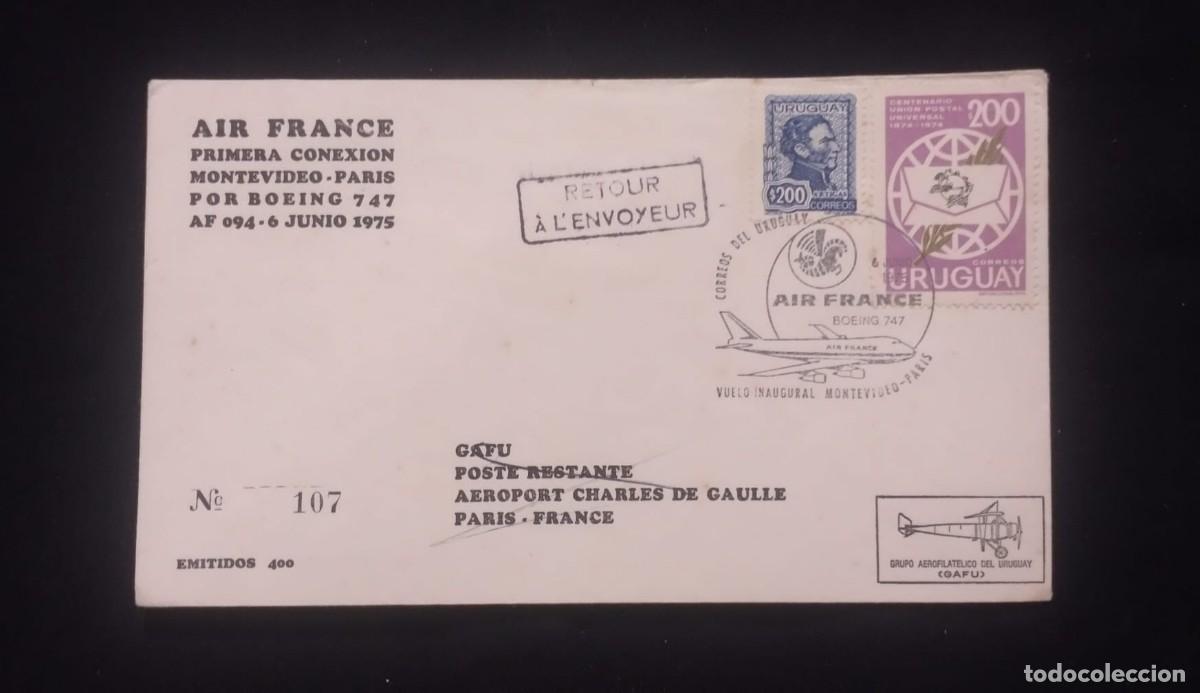 Sellos: TS) 1975 URUGUAY, REGISTRATION NUMBER, AIRMAIL,WITH GENERAL JOSE GERVASIO ARTIGAS AND THE UPU CENTEN