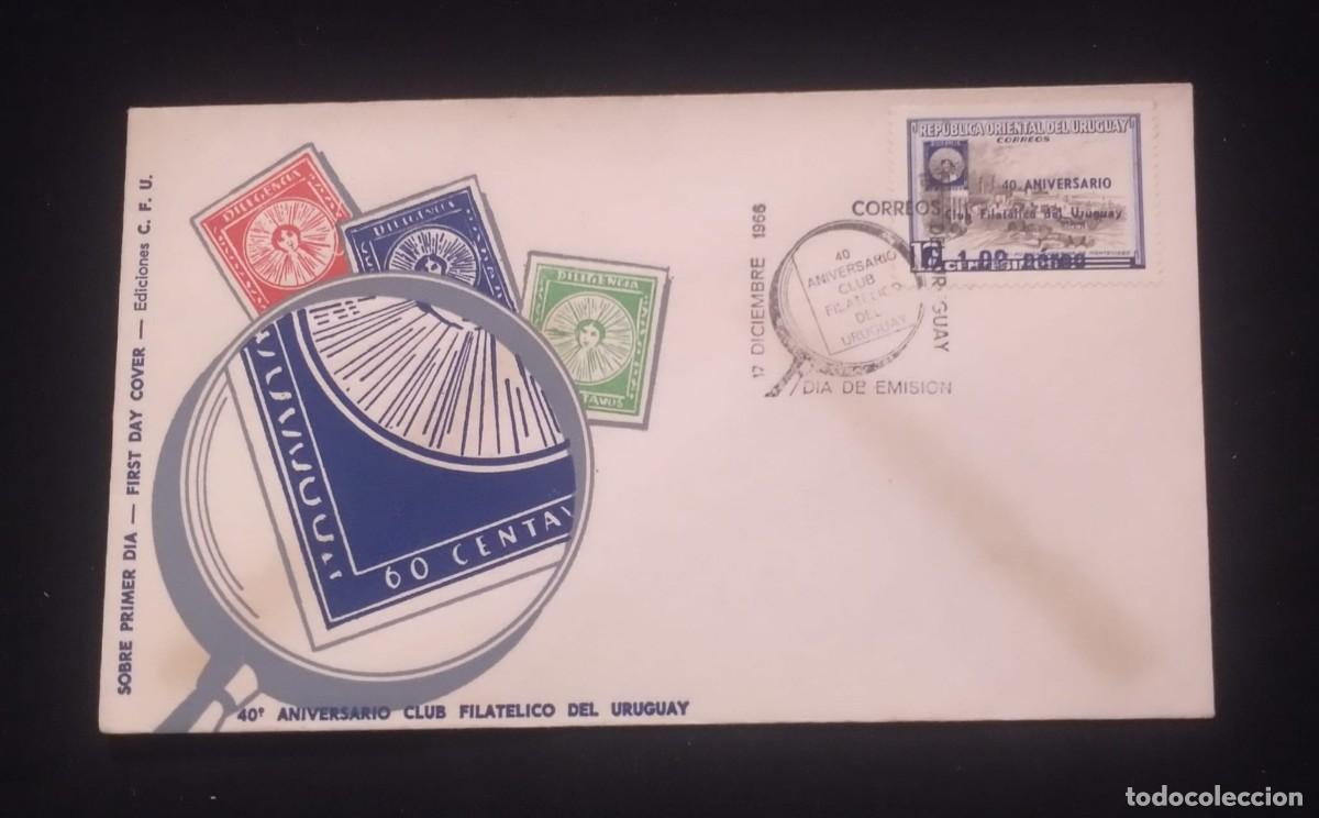 Sellos: TS) 1966 URUGUAY, FDC,WITH THE 40TH ANNIVERSARY OF THE PHILATELIC CLUB OF URUGUAYAND THE OUTER GATE