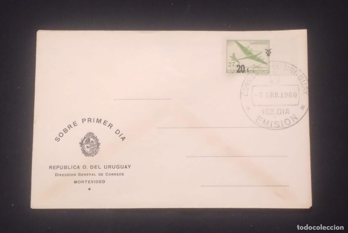 Sellos: TS) 1960 URUGUAY, FDC, AIRMAIL,WITH THE DOUGLAS DC-4 AIRPLANE,VF.