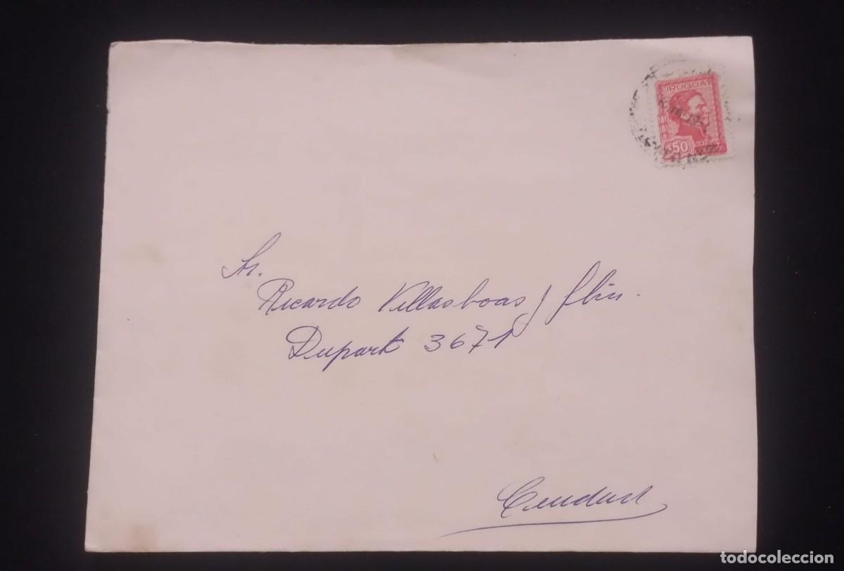 Sellos: TS) CIRCA 1950 URUGUAY,WITH GENERAL JOSE GERVASIO ARTIGAS, CIRCULATE COVER,VF.
