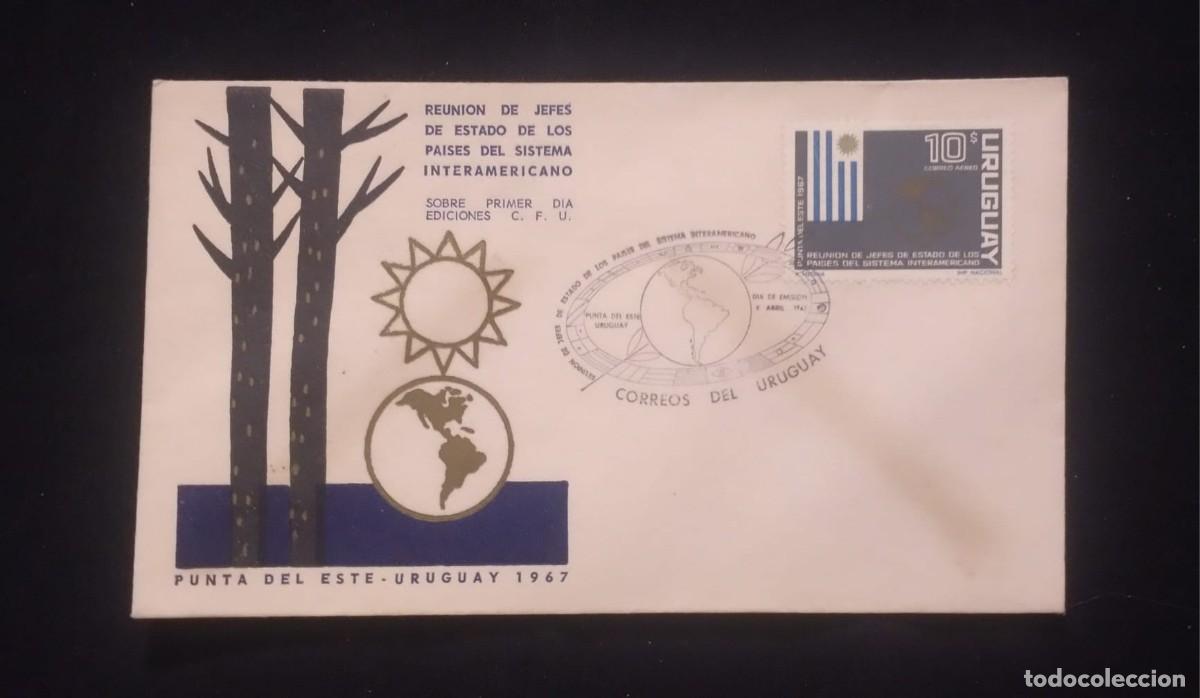 Sellos: TS) 1967 URUGUAY, FDC,WITH THE MEETING OF HEADS OF STATE OF THE COUNTRIES OF THE INTER AMERICAN SYST