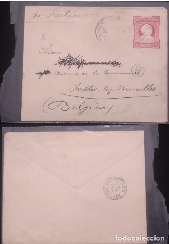 Sellos: TS) CIRCA 1898 URUGUAY, CIRCULATE COVER,VF.