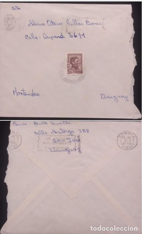 Sellos: TS) CIRCA 1970 URUGUAY,WITH GENERAL JOSE GERVASIO ARTIGAS,CIRCULATE COVER.